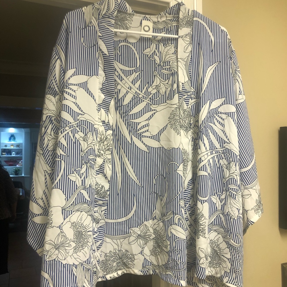 Blue Floral Kimono